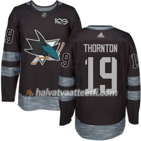 Miesten NHL San Jose Sharks Pelipaita Joe Thornton 19 1917-2017 100th Anniversary Adidas Musta Authentic